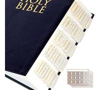 Bible Tabs for Men Women, 75 PCS Gold Study Bible Laminated Tabs Large Gold Foil Print Bible Journaling Supplies, 66 Bible Labels + 9 Blank Labels