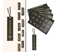 Bible Tabs for Study，75 Black Tabs Cross and a Bookmark with Gold Foil Large Print Cross Bookmark Bible Tabs for Study Bible Easy-Read Bible Journaling Supplies Christian Gift for Women Men Teens