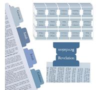 Bible Tabs for Study Bible, Prefdo Laminated Bible Tabs for Women and Men, 75 Bible Index Tabs Large Print, 66 Bible Tabs for Old and New Testament, 9 Write-on (Blue)