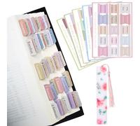 Bible Tabs for Women, 75Pcs Bible Stickers for Study,Bible Journaling Supplies,Christian Gift, Laminated Bible Tabs Index Stickers Including 9 Blank Tabs(Morandi Style)