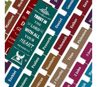 Bible Tabs with Bookmark Christian Laminated Bible Tabs Religion Reposition Index Stickers,Easy to Read and Apply Bible Tabs for Women and Man