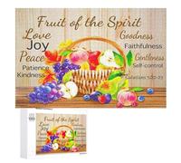 Bible Verse 1000 Piece Jigsaw Puzzle for Adults - Fruit Of The Spirit Christian Puzzles Inspirational Puzzles for Family Activities Games Christian Gifts