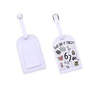 Bible Verse 67 Icons Luggage Tag Christian Scripture Gift Jesus Church Lover Gift God Did It First Purse Info Tag for Believer, Goddid67tag-us
