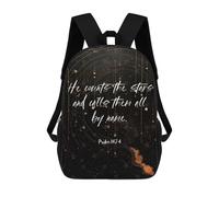 Bible Verse Backpack, 3D Printed School Bag, School Lunch Bag, Travel Backpack, Friends Backpack, School Backpack for Girls And Boys 17inch