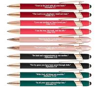 Bible Verse Ballpoint Pen Set, 10PCS Christian Inspirational Pens with Scripture Quotes, Smooth Ink Retractable Writing Pens for Church, Office, School, Or Faith Gift Giving(ALL)