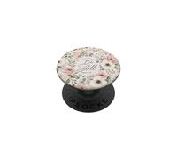 Bible Verse Be Still Psalm 46:10 Pink Floral Watercolor PopSockets Adhesive PopGrip