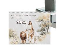 Bible Verse Calendar - 2025 Christian Decorative Wall Calendar | Christian Calendar 2025,Jesus Christ Calendar With Bible Verse,Bible Stories 2025 Calendar For Christ Lover
