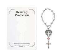 Bible Verse Car Mirror Hanging Accessories, I Am With You Always Auto Rear View Mirror Accessories with Card, Psalm 91:11 Bible Verse Car Hanging Accessories for Women Men