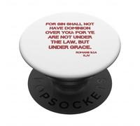 Bible Verse Christian Romans 6:14 Grace Over Sin Scripture PopSockets Adhesive PopGrip