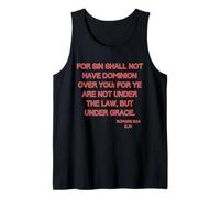 Bible Verse Christian Romans 6:14 Grace Over Sin Scripture Tank Top