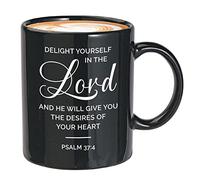 Bible Verse Coffee Mug 11oz Black - Delight Yourself in the - Religion Prayer Pastor Soul God Church Blessed Faithfull Catholic Enthusiasm