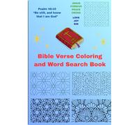 Bible Verse Coloring and Word Search Book: Coloring and Word Search Puzzle Book with Bible Verses and Patterns for All Ages, 78- Page Book, 15 ... and Word Search Activity Book, Puzzles