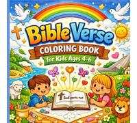 Bible Verse Coloring Book for Ages 4-6: Simple Christian Coloring Pages with Easy Bible Verses, Faith-Based Illustrations, and Positive Values for Little Kids