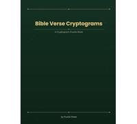 Bible Verse Cryptograms: Large Print Cryptogram Puzzles - Bible Verses Edition