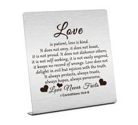 Bible Verse Desk Decor Religious Gifts Inspirational Gifts for Friend Encouragement Spiritual Gifts Motivational Gifts Plaque Table Christian Desk Art Scripture Gifts for Sister Christian Wedding Gift