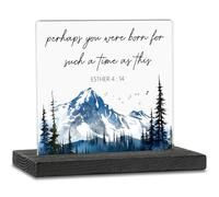 Bible Verse Esther 4 14 Christian Decor Gifts for Women men Prayer Coworkers Employees Friends Inspirational Positive Scripture Desk Decorative Signs Plaques ZBB103