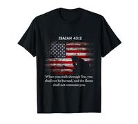Bible Verse Forged in The Fire Isaiah 43 2 Firefighter T-Shirt