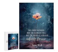 Bible Verse from Isaiah, 500 PCS Wooden Jigsaw Puzzle for Adults, Family Puzzle Night; for Shared Table Time