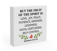 Bible Verse Gift for Christian Religious Gifts for Women Men Wooden Box Signs for Office Home Inspirational Presents for Friend Daughter Sister Coworker Mum Grandma Desk Decor