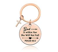Bible Verse Gifts Keyring Christian Gifts Religious Jewelry Gifts Inspirational Keychain Scripture Jewelry Gift for Women Girl Easter Mother's Day Birthday Gifts for Mother Wife Friends Godmother