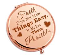 Bible Verse Gifts Religious Gifts Pocket Compact Mirror Faith Gifts for Women Motivational Gifts Scripture Christian Gifts for Friends Sister Folding Makeup Mirror Birthday Inspirational Gifts