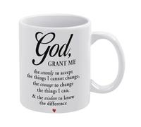 Bible Verse God Grant Me The Serenity to Accept The Things I Cannot Change Mug Funny Coffee Mug,Man Cave Prints,The Best Gift for Colleagues, Parents, and Grandparents, 110z Men and Women