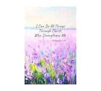 Bible Verse Greeting Cards - Set of 10 All Occasion 5x7 Note Cards with Envelopes. Blank Inside. Philippians 4:13 Beautiful, Colorful Photos of Watercolor Landscape Scenes - Makes a Great Gift.