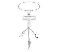 Bible Verse Hanging Ornaments Car Pendant for Home Vehicle Religious Faith Gifts for Women Men Gift for Christian Scripture Christmas Birthday Easter Prayer Gift Rearview Mirror Pendant Letter E Gifts