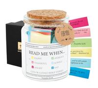 Bible Verse in a Jar, Read Me When Bibles Verses Jars Mini Scripture Prayer Jar with 90 Coloring Scriptures Christmas Christian Birthday Gifts for Women Men