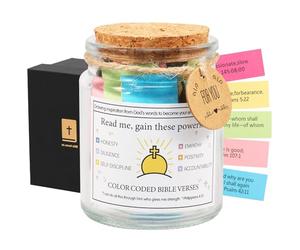 Bible Verse in a Jar The Hope Jar Bible Verse Read Me When Bibles Verses Jars Color Coded Bibles Verses Hope Jars for Emotions and Feelings Glass (style B)