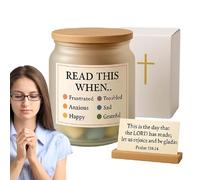 Bible Verse Inspirational Jar, Jar with Bible Verse Cards - Scripture Basket Inspirational Prayers for Women Birthday Godmother Easter Christian Baptism Home Morning P