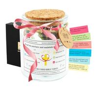 Bible Verse Jar, Bible Verses in A Jar, Read Me When Bible Verses Jar for Emotions and Feelings, Bible Jar with 90 Coloring Scriptures, Prayer Hope Jar, Christian Gifts for Women (set 1)
