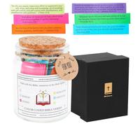 Bible Verse Jar, Christian Gift Set for Women and Men,Waterproof Scripture Prayer Cards Hope Jar,Colorful Bible Verses in English for Relaxing Emotions and Feelings (Style 2)