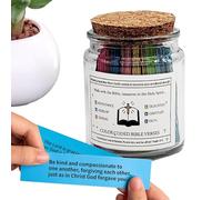 Bible Verse Jar, Christian Scripture Decors, 3.54x2.36 Inch Prayer Card Container with Compact Build, Spiritual Accessory, Home Office Gadget with Modern Style, Meditation Ornament for Women & Friends