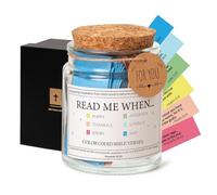 Bible Verse Jar,Hope Prayer Jar,Glass Scripture Prayer Hope Gratitude Jars,Read Me When Bible Verses for Emotions and Feelings,Gifts Christmas Birthday Christian Gifts for Women (1PC)