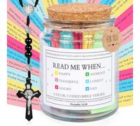 Bible Verse Jar,Hope Prayer Jar with 90 Coloring Scripture,Read Me When Bible Verses for Emotions and Feelings,Easter Bible Verses Gifts, Christmas Christian Birthday Gifts for Women Men