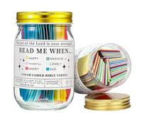 Bible Verse Jar, Inspirational Scripture Cards, Small Motivational Message Set, Paper Faith Encouragement Accessory, Scripture Card Collection with Positive Quotes, Jar for Men Women Family Friends