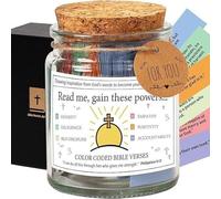 Bible Verse Jar, Read Me When Bible Verses Jar for Emotions and Feelings, Scripture Prayer Cards Hope Jar Religious Graduation Gift, Bible Study Church Christian Gifts for Women Men Mom Dad Friend (C)