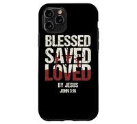 Bible Verse John 3:16 Worship by Blessed and Saved Jesus Case for iPhone 11 Pro