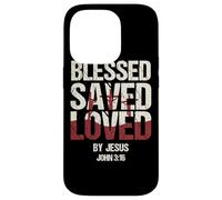 Bible Verse John 3:16 Worship by Blessed and Saved Jesus Case for iPhone 14 Pro