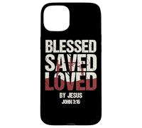 Bible Verse John 3:16 Worship by Blessed and Saved Jesus Case for iPhone 15 Plus