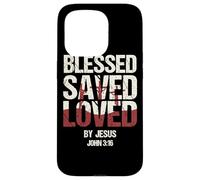 Bible Verse John 3:16 Worship by Blessed and Saved Jesus Case for iPhone 15 Pro