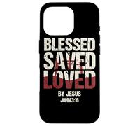 Bible Verse John 3:16 Worship by Blessed and Saved Jesus Case for iPhone 16 Pro