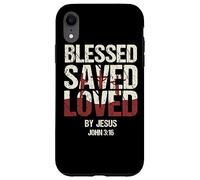Bible Verse John 3:16 Worship by Blessed and Saved Jesus Case for iPhone XR