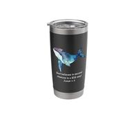 Bible Verse Jonah Whale Fish Christian Religious Motivational Stainless Steel Insulated Tumbler