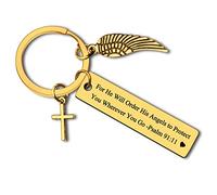 Bible Verse Keyring Christian Gift Religious Keyring Scripture Keychain Prayer Keyring Faith Inspirational Keychain Baptism Gift for Easter Women Men Religious Jewelry Christmas Graduation Gifts