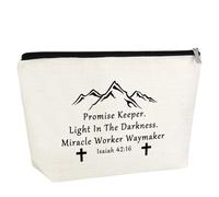 Bible Verse Makeup Bag Christian Gifts for Women Inspirational Spiritual Scripture Religious Confirmation Gift for Daughter Sister Friend Cosmetic Bag Christmas Birthday Gift Travel Pouch