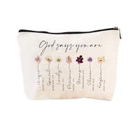 Bible Verse Makeup Bag for Women Personalised Cosmetic Bag Christian Gifts for Women Inspirational Religious Bible Gift for Her Gift Travel Makeup Pouch