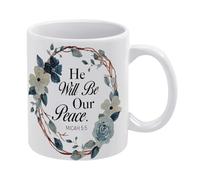 Bible Verse Micah 5:5 Mug Funny Coffee Mug,Man Cave Prints,The Best Gift for Colleagues, Parents, and Grandparents, 110z Men and Women