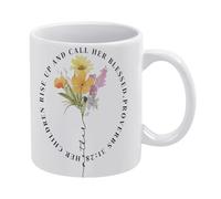 Bible Verse Mug Christian Mug Proverbs 31:28 Scriptures Mug Funny Coffee Mug,Man Cave Prints,The Best Gift for Colleagues, Parents, and Grandparents, 110z Men and Women